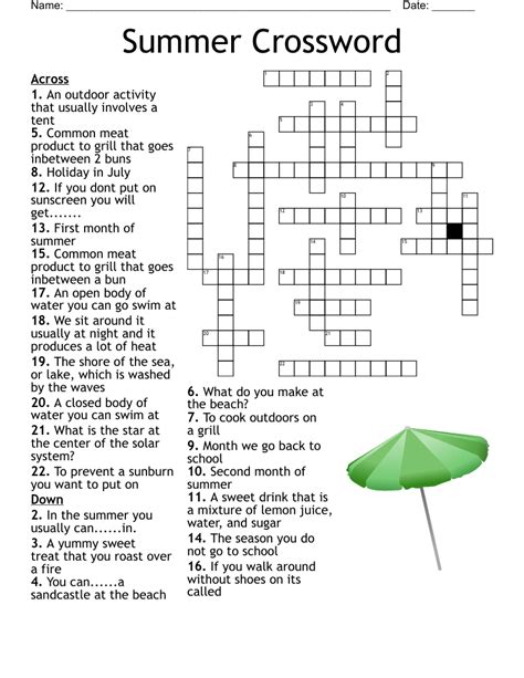Crossword Clue Summer Games Org. Whose aim is "to contribute to 