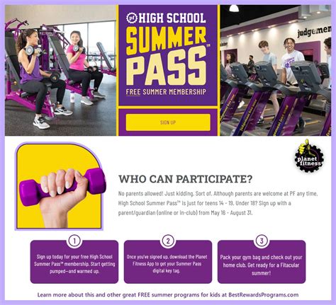 Summer pass planet fitness. Planet Fitness said this will be the third year it has offered its summer pass program to help encourage teens to stay active. According to the World Health Organization, children up to 17 years of age should get an average of 60 minutes per day of moderate to vigorous intensity physical activity to boost their physical and mental health. 
