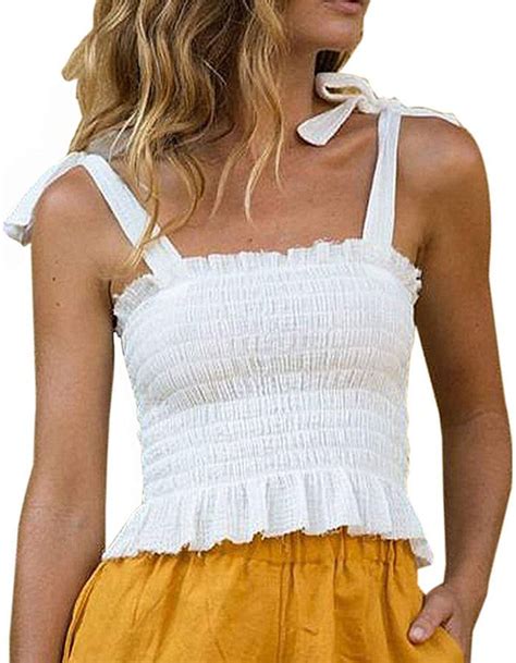 Summer tops from amazon. Romwe Short Sleeve Tie-Front Tee. $36.99. Buy Now. 3. Asvivid Women’s Off-the-Shoulder Top. Off-the-shoulder tops have an inherent sex appeal that’s hard to deny, and this top from Asvivid is ... 