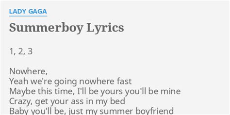 Summerboy lyrics
