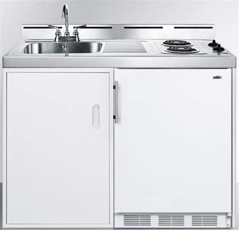 Summit C48EL Kitchen All in One Combination Unit, White