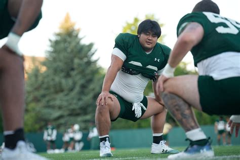 Sumo wrestler Hidetora Hanada catches on quick as he learns to be a defensive lineman for Colorado State