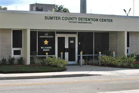 Sumter county fl jail. The court may sentence you to serve time in the Sumter County Jail and is required to impose court costs and may assess a fine on each count as charged. The Court has the authority to suspend your driving privileges on traffic violations and some misdemeanors. ... North Sumter Annex. 8033 E CR-466 The Villages, FL 32162 352-689-4625 Closed ... 