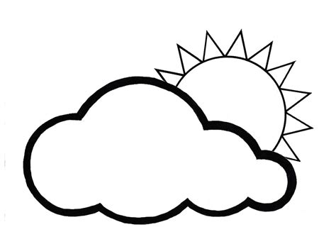 Sun And Clouds Coloring Pages