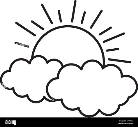 Sun And Clouds Coloring Pages