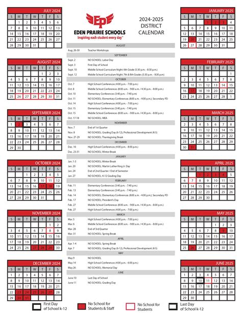 Sun Prairie School Calendar