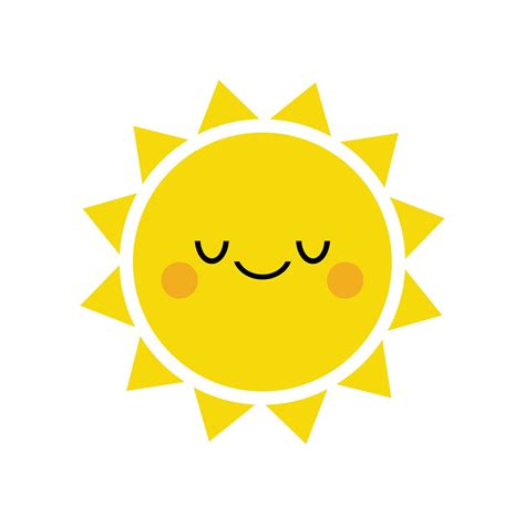 Sun Single Clipart. Sun Graphic. Yappy Sun. Digital Images - Etsy