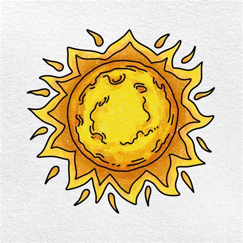 Sun Sketch Drawing
