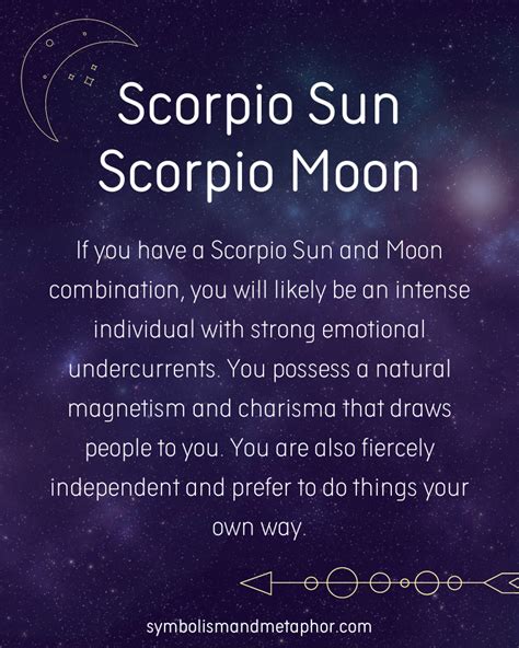 Sun in scorpio moon in scorpio. Mar 13, 2017 ... Similarities and differences between a Scorpio Moon & Scorpio Sun ❤ Interested in a personal reading? 