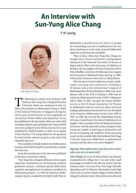 Sun-young alice chang biography of michael