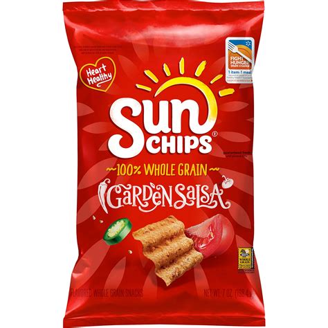 SunChips Garden Salsa Flavored Multigrain Snacks, 7 Ounce