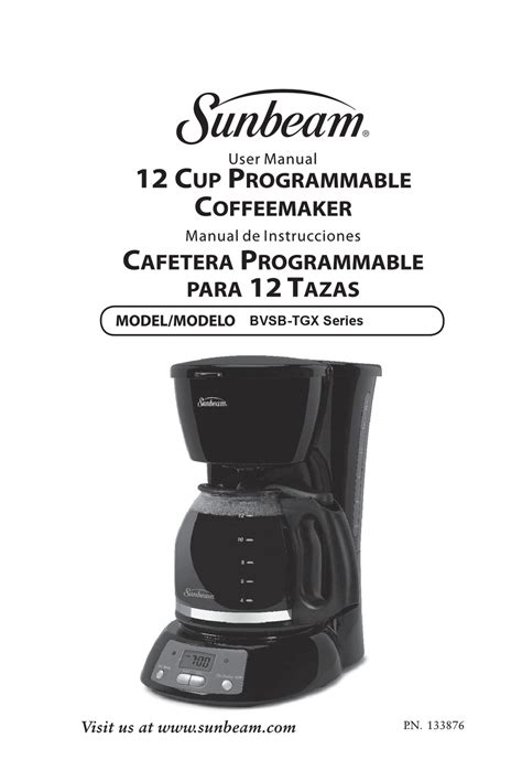 Sunbeam coffee maker bvsb tgx23 manual. - Continental red seal engine manual f163.
