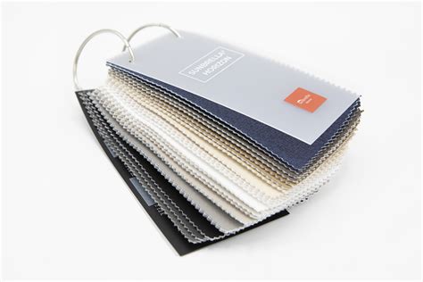 Sunbrella fabric samples.  Description Sample of Sunbrella Horizon Capriccio Bisc...