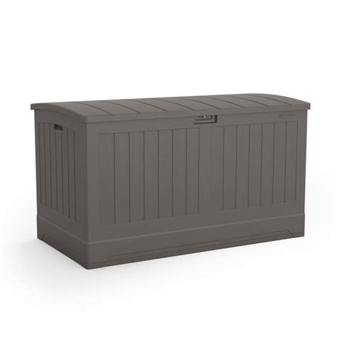 Suncast 200 gallon deck box instructions. The Suncast® 200 Gallon Extra Large Deck Box is capable of holding a wide variety of items including cushions, garden supplies, and yard accessories. This low maintenance, easy to clean deck box will solve all of your outdoor patio storage needs. 