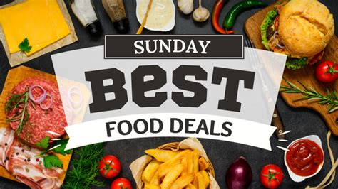 Sunday food deals. Feb 6, 2024 ... While some people thrive on making a menu of Super Bowl foods from scratch, others would just rather be relaxing in front of the TV when Sunday ... 