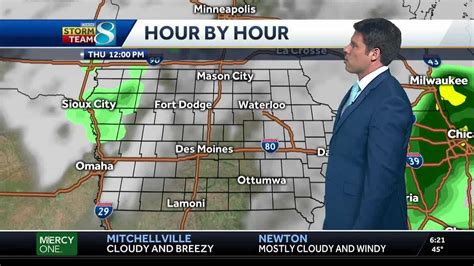 Sunday forecast: Mostly cloudy and isolated showers