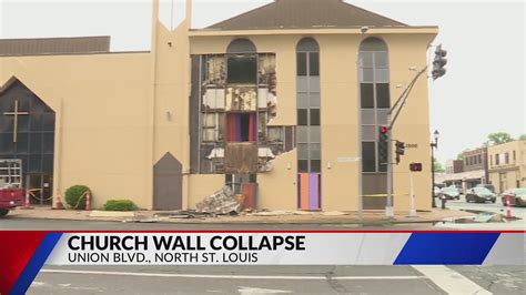 Sunday storm collapses church wall in north St. Louis City