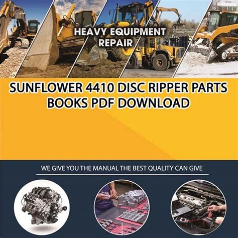 Sunflower 4337 In Row Ripper Parts Books Pdf Download