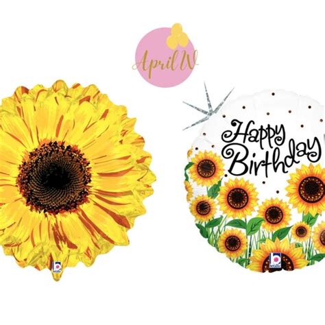 Sunflower Foil Balloon - Etsy