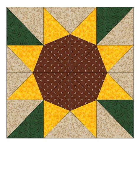 Sunflower Quilt Block Patterns Free Google Search Sunflower Quilts Barn Quilt Patterns Quilt Blocks