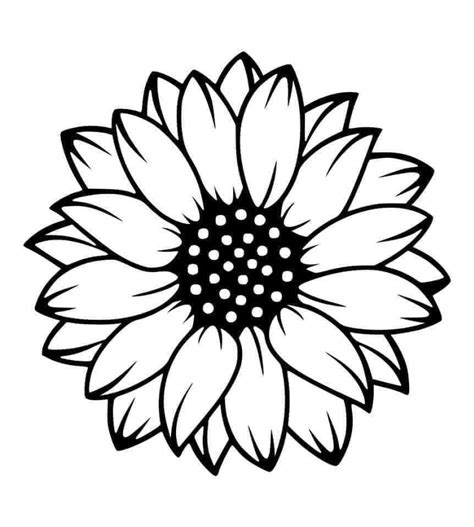 Sunflower Stencil Template
