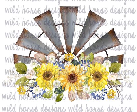 Sunflower Windmill - Etsy