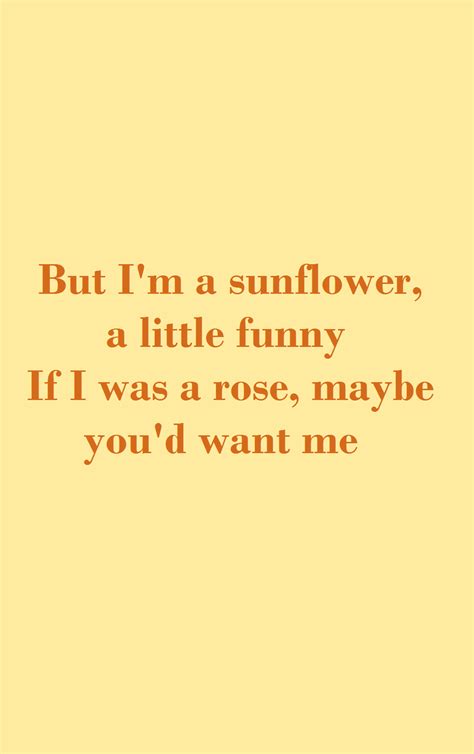 Sunflower song lyrics Unbearable awareness is