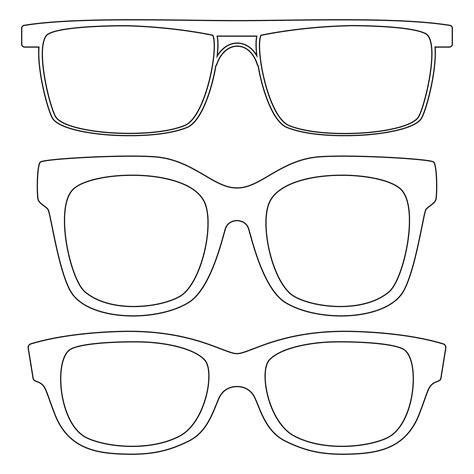 Sunglasses Cut Out Template