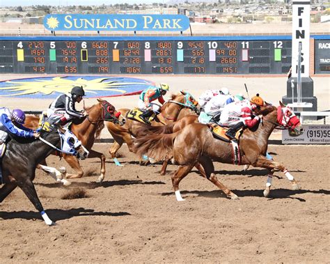 Sunland Park Entries & Results for Tuesday, February 28, 2023. Sunland Park, located in a suburb of El Paso, was opened in 1959 and today features Thoroughbred and Quarter Horse racing. Sunland Park's biggest stake: The $800,000, Grade 3 Sunland Derby, a Derby prep run March 24. Get Expert Sunland Park Picks for today’s races.. 