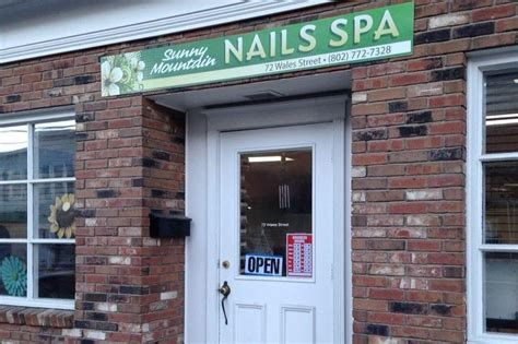 Business Profile for Sunny Mountain Nails Spa. Nail Salon. At-a-glance. Contact Information. 72 Wales St. Rutland, VT 05701. Get Directions (802) 772-7328. BBB Rating & Accreditation. NR BBB rating.. 