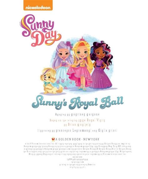 Full Download Sunnys Royal Ball Sunny Day By Nickelodeon Publishing