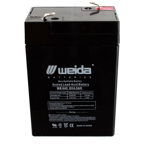 Sunnyway SW640 6V 4.5Ah Sealed Lead Acid Battery