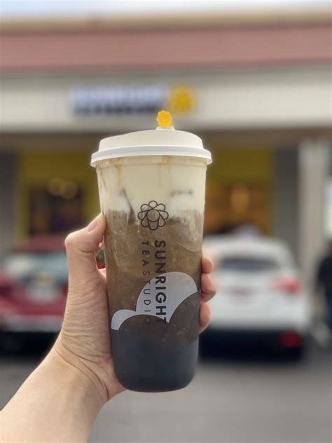 Order Brown Sugar Espresso Boba Oat Latte online from Sunright Tea Studio Union City. House made brown sugar syrup drizzled into Califiafarms oat milk, topped with 2 shots of bluebird espresso and served with brown sugar boba.. 