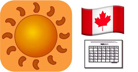 Sunrise Sunset Calendar - Canada Home Page