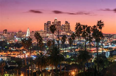 Sunrise creates stunning backdrop for downtown Los Angeles