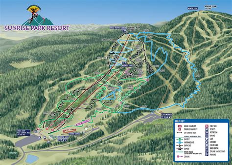 Sunrise ski area. 6700 ft. 12 Day. Detail. Advanced. Browse the ski and snowboard runs on the Sunrise Ski Area piste map below. Click the map to view a full-sized version of the trails at Sunrise Ski Area ski resort. Sunrise Ski Area Piste map ski, resort runs and slopes in the ski resort of Sunrise Ski Area. Browse our high resolution map of the pistes in ... 