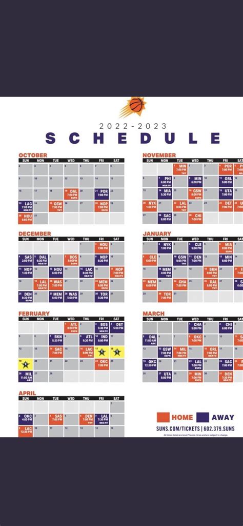 Suns 20222023 schedule r/suns