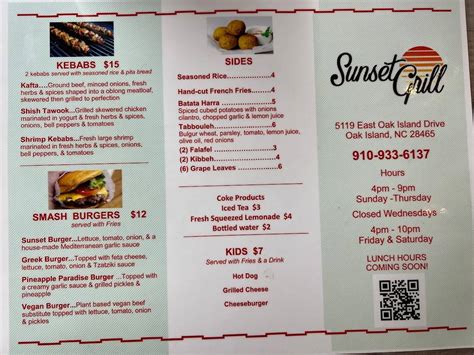 Sunset grill oak island. Loco Jo’s Grill. 220 $$ Moderate Seafood, Asian Fusion, American. Freddie’s Restaurant. 288 ... Find more Fast Food Restaurants near Sunset Slush - Oak Island. 