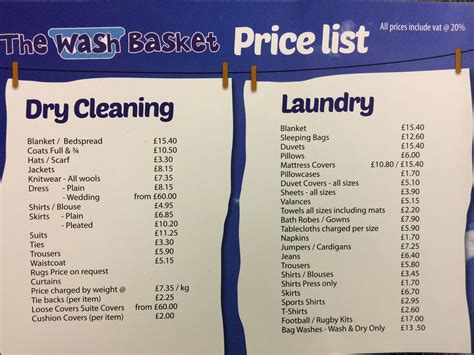 Sunshine Laundry Prices