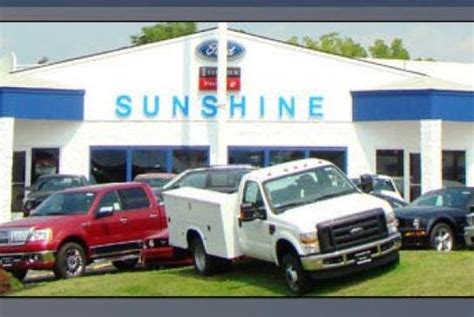 Sunshine ford. You sure can — Ford Service rebates and offers are eligible except where expressly excluded. Check with your dealer for terms on any dealer specific offers. ... Sunshine Ford Lincoln. 40 NY-17K Newburgh, NY 12550. Sales: (845) 561-3900; Visit us at: 40 NY-17K Newburgh, NY 12550. Loading Map... Get in Touch Contact our Sales Department at ... 