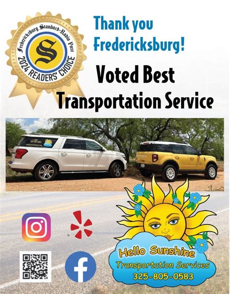 Sunshine transportation services. S. .  89 likes.  We're also hiring in Hello Sun...