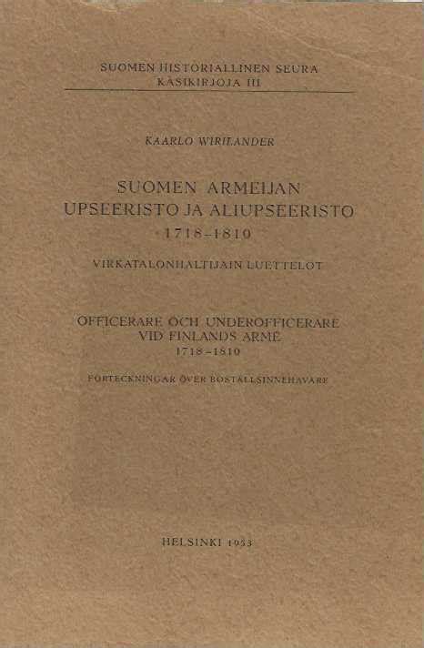 Suomen armeijan upseeristo, aliupseeristo ja sotilasvirkamiehistö 1812 1871 (1880). - 1948 farmall m tractor service manual.