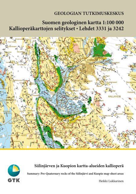Suomen geologinen kartta 1:100 000: kallioperakartan selitykset : 3311 viitasaari. - Manuale del laboratorio del libro di esercizi t.