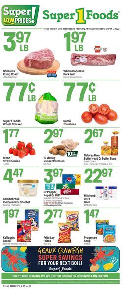 Super 1 pineville la. 05/08 - 05/14 Super 1 Weekly Ad. View Printable PDF. View My Shopping List. My Shopping List (0) Your shopping list is empty. ... 