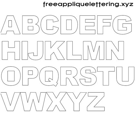 Super Bold Lettering Alphabets Printables Free Applique Lettering Modèle de papillon