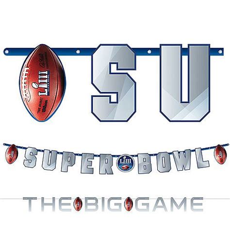 Super Bowl Letter Banners, 2ct Sport banner design, Letter banners