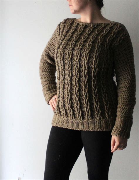 Super Easy Cable Sweater Free Crochet Pattern