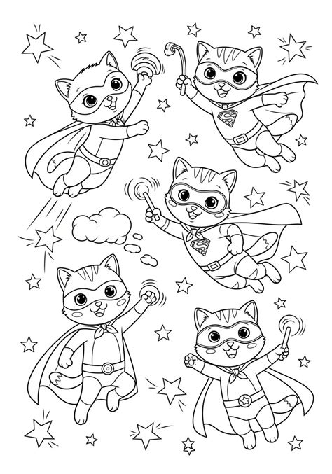 Super Kitty Coloring Book