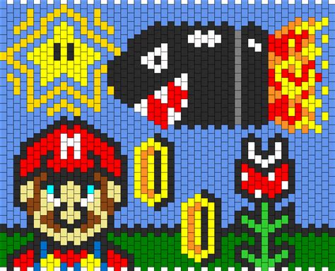 Super Mario Bead Pattern Peyote Bead Patterns Characters Bead Patterns