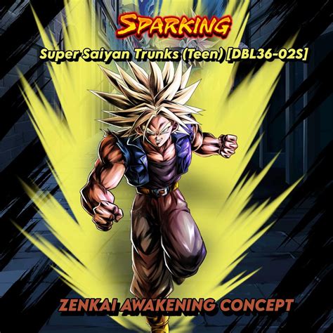 Super Saiyan Trunks Card Concept... due to disappointing zenkai to him Dragon Ball Legends! Amino